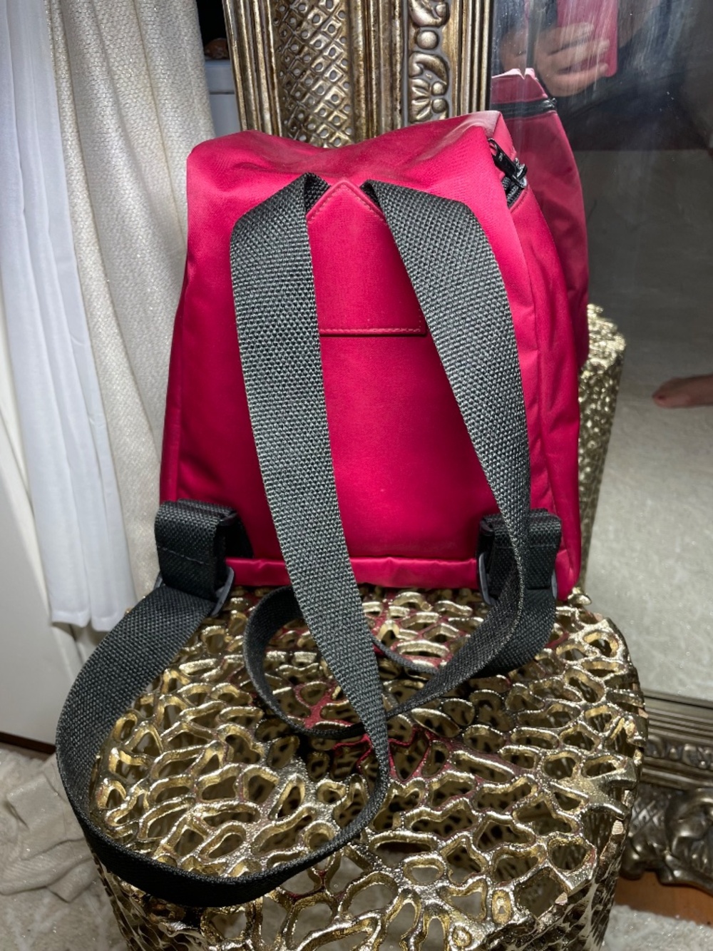 Kate Spade New York Vintage Red Nylon Mini Backpack Book Bag - Picture 3 of 7